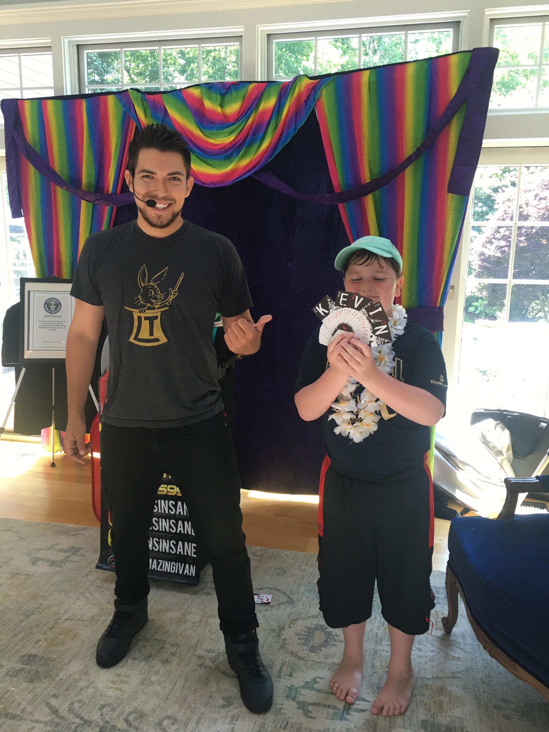 A young volunteer on stage